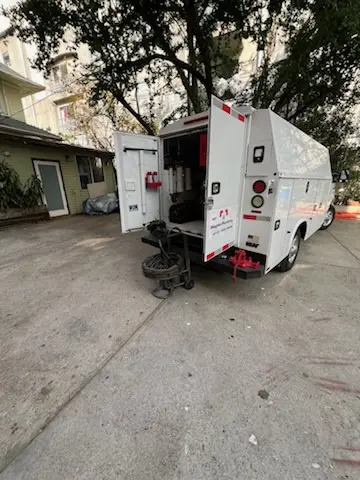 Magnet Plumbing service vehicle on-site for Slab Leak Repair in La Gorce